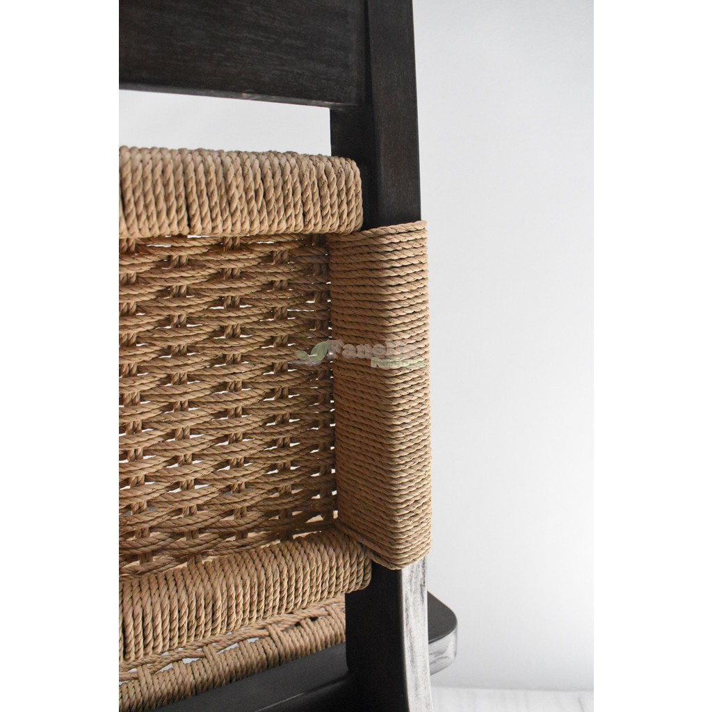 Black Restaurant Rope Chair Set Collection (10)