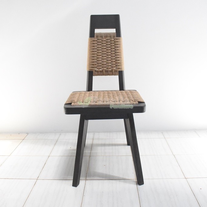 Black Restaurant Rope Chair Set Collection (7)