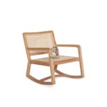 Jepara Rocking Chair in Cane and Solid Teak