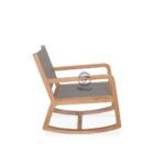 Jepara Rocking Chair in Grey Textilene and Solid Teak - Image 5