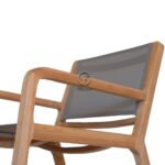 Jepara Rocking Chair in Grey Textilene and Solid Teak - Image 6