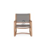 Jepara Rocking Chair in Grey Textilene and Solid Teak - Image 2