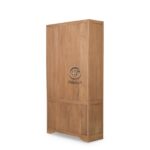 Natural Teak Wood Bookcase With Storage - Image 5