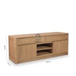 Natural Teak Wood TV Table - Image 5