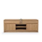 Natural Teak Wood TV Table - Image 2