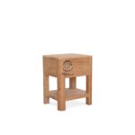 Solid Teak Bedside Table With One Drawer