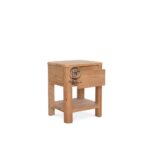 Solid Teak Bedside Table With One Drawer - Image 2
