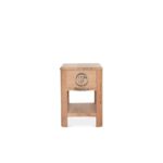 Solid Teak Bedside Table With One Drawer - Image 6
