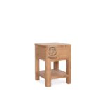 Solid Teak Bedside Table With One Drawer - Image 5
