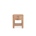 Solid Teak Bedside Table With One Drawer - Image 3