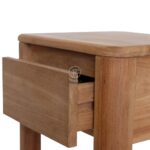 Solid Teak Bedside Table With One Drawer - Image 9