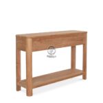 Solid Teak Console Table With Two Drawers