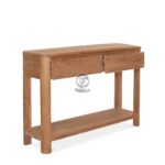 Solid Teak Console Table With Two Drawers - Image 2
