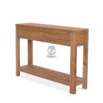 Solid Teak Console Table With Two Drawers - Image 4