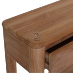 Solid Teak Console Table With Two Drawers - Image 8